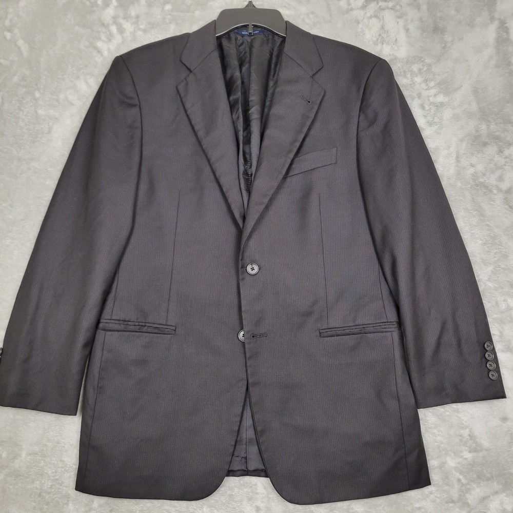 Joseph Abboud Blazer Men's 40R Black Loro Piana Super 120's Italian Wool